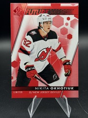 2022-23 UD SP Authentic Nikita Okhotiuk #159 Red Limited Future Watch New Jersey